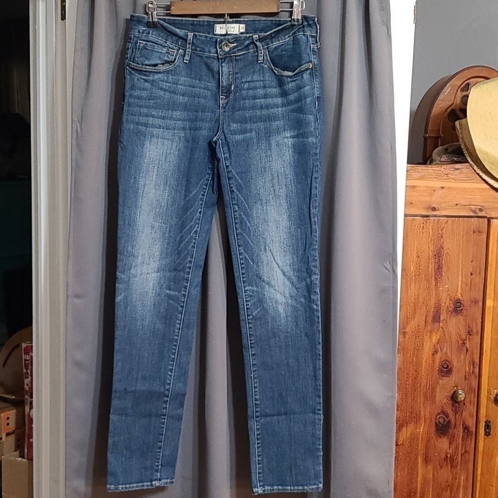 Bullhead Black Womens/JUNIORS Skinny Jeans Embroidered Pockets Sz 11‎ EUC